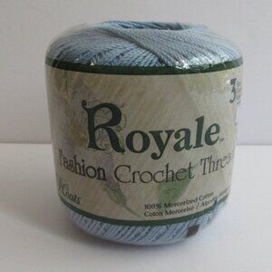 J P Coats Royale Fashion Crochet Thread 100% Mercerized Cotton Warm Blue 137 NEW